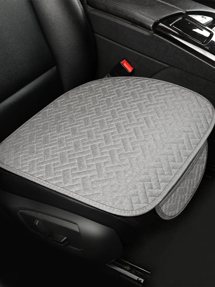 Car seat cushion, all season universal linen, driver's seat cover, small waist, single piece three piece set, half pack CM World