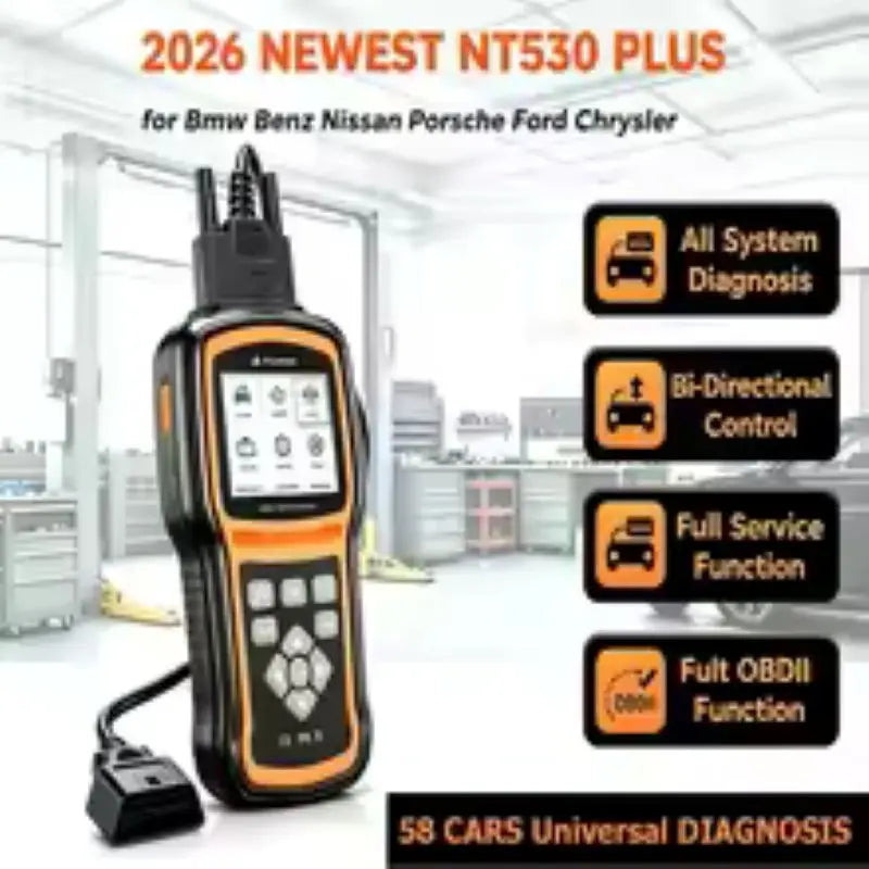 Foxwell NT530 PLUS Universal Car Diagnostic Tools Obd2 Scanner 2026 for Bmw Benz Nissan Porsche Ford Chrysler One Software Free Car Mobile World