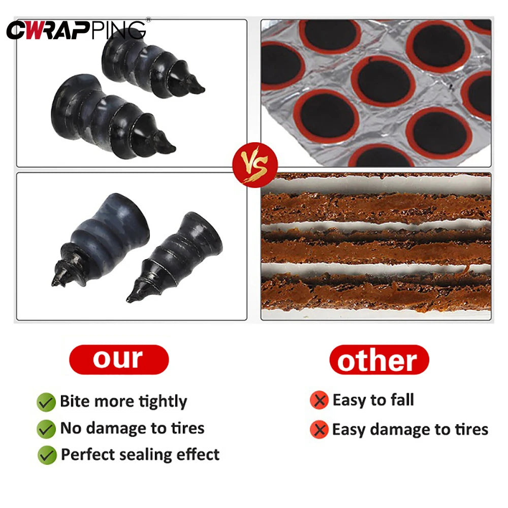 Car Vacuum Tyre Repair Nail 70pcs Motorcycle Truck Scooter Bike Tire Puncture Repair Tubeless Tools for Car Tire Repair Tools CM World