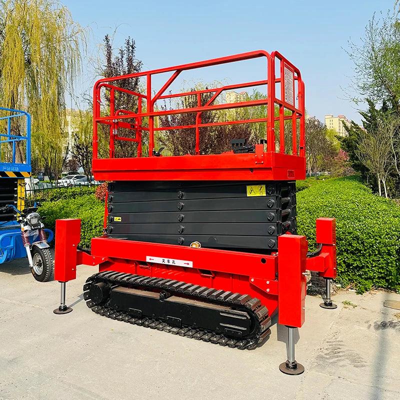 Low Noise Indoor Scissor Lift Table Hydraulic Aerial Work Platform Self Propelled Tracked Crawler Lift For Cleanroom Assembly Us CM World