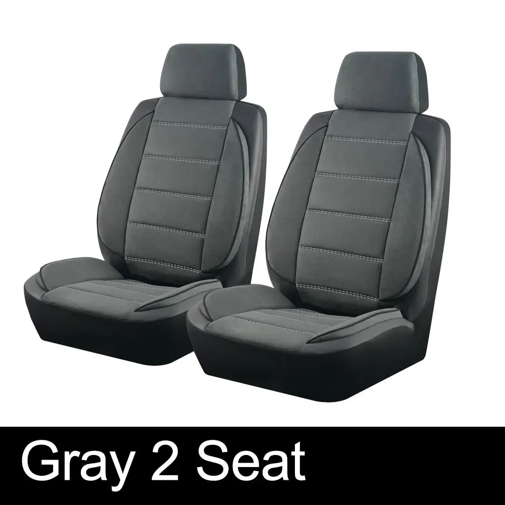 AUTO PLUS Universal Car Seat Covers Side Stereo Modeling Leather Fluff Car Seat Covers Fit For Most Car Accessories Interior