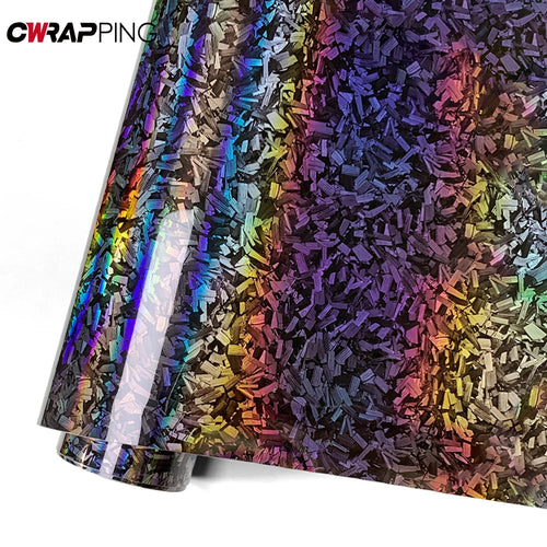 145cmx200cm Universal Car Wrapping Sticker Rainbow Door Stickers for Car Body Films Roof Laser Carbon Fiber Exterior Styling Car Mobile World