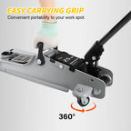 Nilight 2.5 Ton Floor Jack, Low Profile Hydraulic Trolley Car Jack With 360° Swivel Lifting Arm, Heavy Duty Steel Service Jack