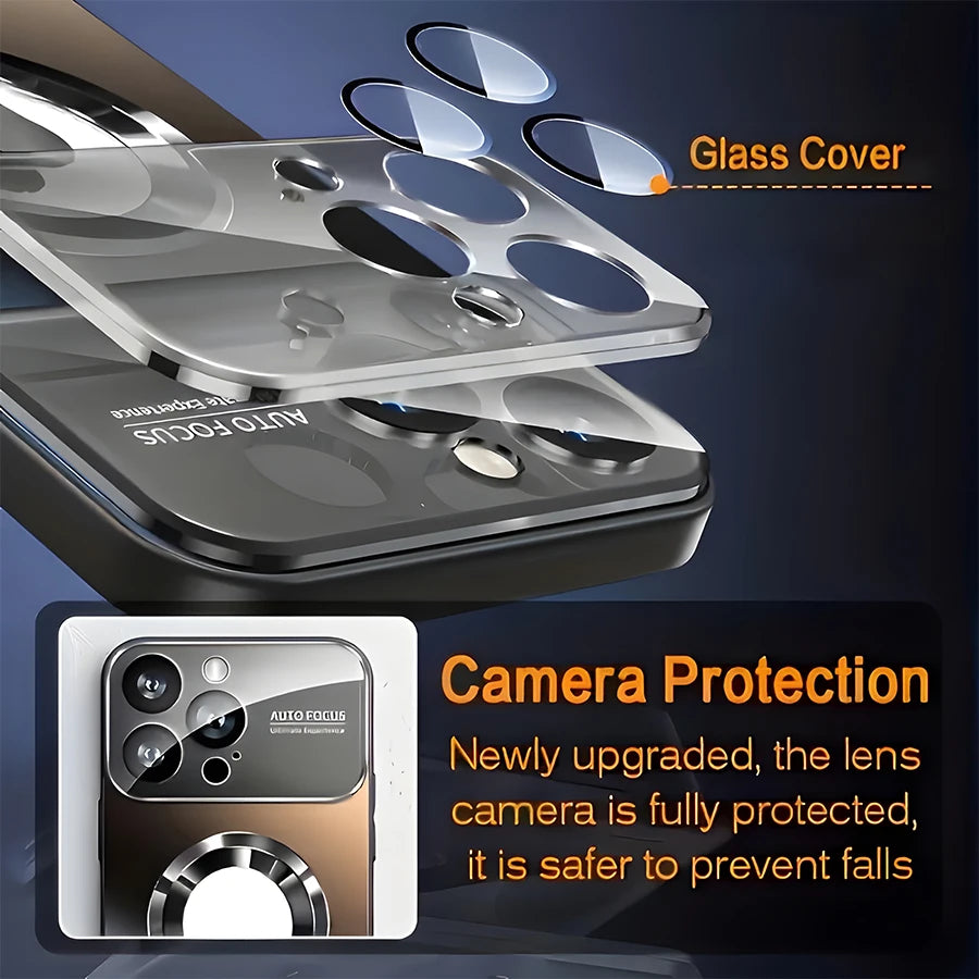 Phone Case - A New High-End Titanium Magnetic Wireless Charging Case Designed for Iphone 18,17,16,15,14,13,12 Pro/Pro Max/Air/Plus & Galaxy S22,S23,S24,S25,S26 Ultra