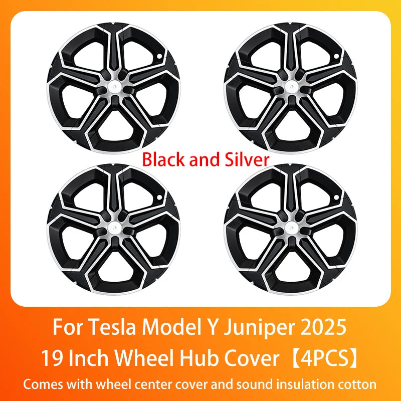 Wheel Hub Cap For Tesla Model Y Juniper 2025+ Car Replacement Wheel Cap 19 Inch Performance Automobile Hubcap Cover Accessories CM World