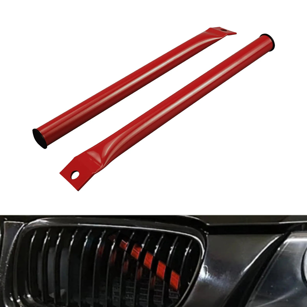 Steel V Brace Bars Front Grille Kidney Struts Braces for BMW E90 E91 E92 E93 323i 325i 328i 330i 335i 2006-2013, Car Accessories
