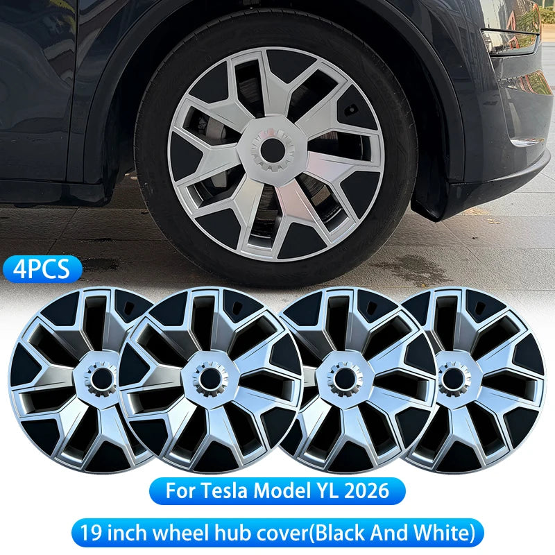 4PCS Hub Cap For New Tesla Model YL Launch 2026 19Inch Car Replacement Wheel Cap Performance Automobile Hubcap Cover YL Hub Cap