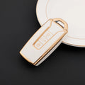 3 Buttons TPU Car Key Case Cover for Vw Volkswagen Touareg 2019 2020 2021 2022 2023 Auto Shell Fob Ring Keychain Protector