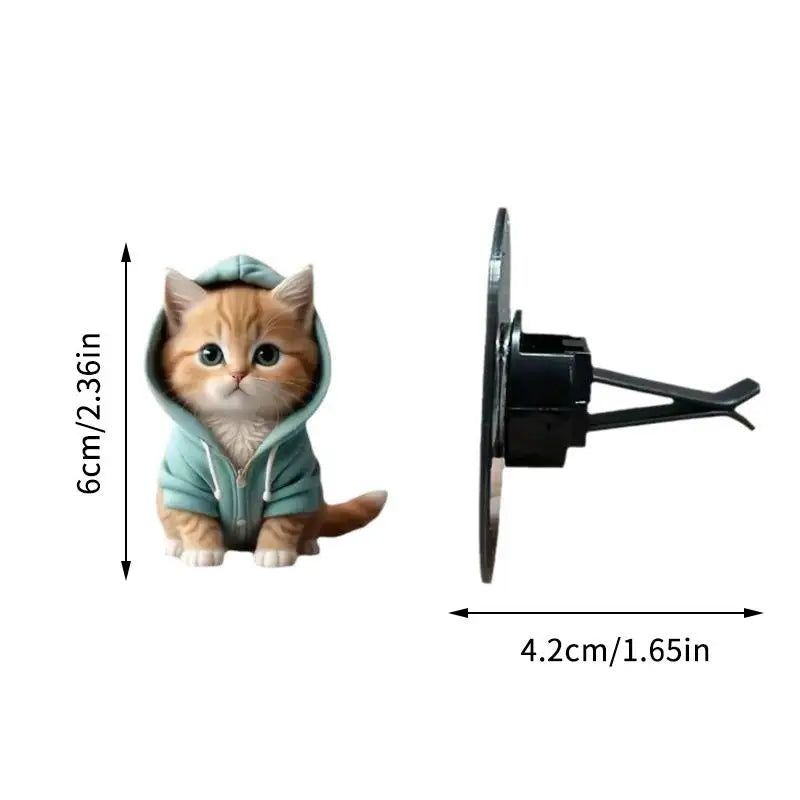 Cat Car Air Freshener Vent Clip Cute Animal Shape Long Lasting Perfume Interior Accessories for Vehicle Dashboard Decoration