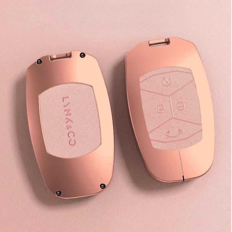 Car Remote Key Case Cover Protection Keychain Keyless Bag Shell Zinc Alloy Car Accessories for Lynk & Co 01 02 03 06 05 07 09