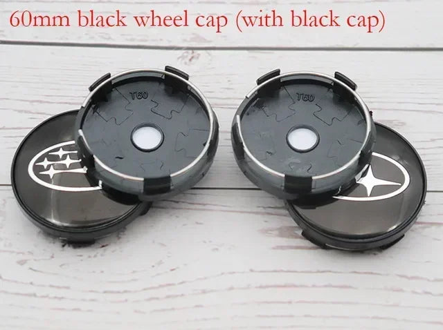 4pcs 60mm Car Wheel Center Caps for Subaru WRX BRZ DRL XV STI Outback Forester Impreza Tribeca Auto Wheel Hub Cover Decoration CM World