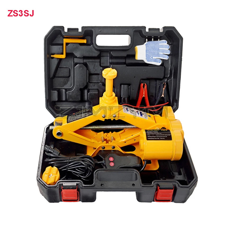 3 Ton Electric Car Jack Kit Lifting Set 12V Spiral vertical scissors Jacks with 3.5M Power Cable Auto Lift repair Tools
