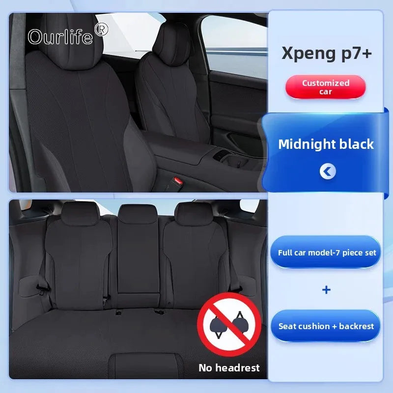 For XPeng P7+ All Season Seat Cover Interior Accessories Custom Fit Protection Replacement