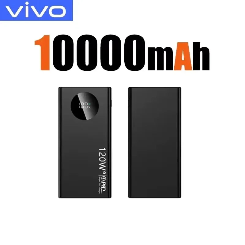 VIVO 50000mAh Power Bank 120W Super Fast Charging Digital Display Type-C USB Portable Charger For iPhone Samsung Huawei 2026 New Car Mobile World