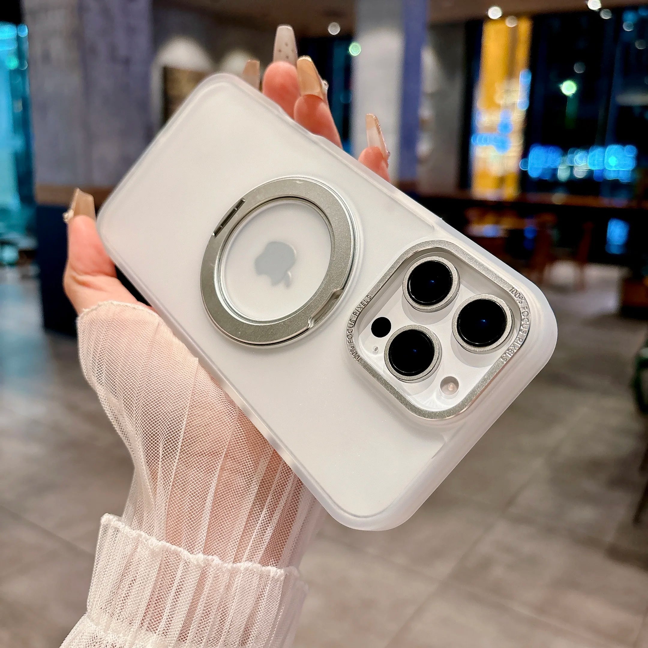 Cover For iPhone 17 pro case 17 Pro Max Case with 360° Rotatable Matte Magnetic Ring Hidden Stand Drop-Proof Protection