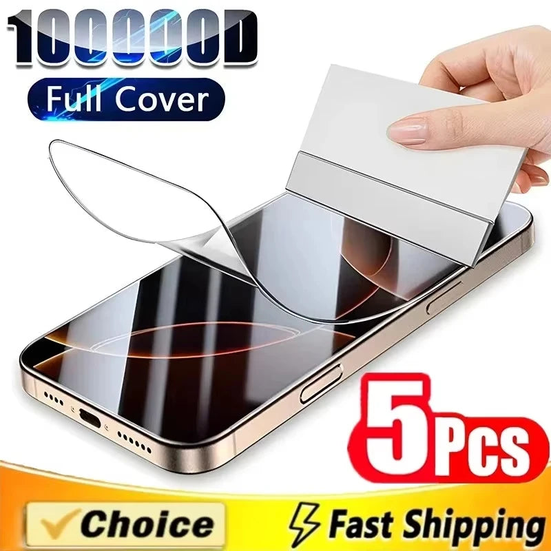 Hydrogel Film For iPhone 17 Pro Max 16 13 11 15 12 14 Pro Max Air Screen Protector for IPhone SE 13 12 Mini XR XS X 6 7 8 Plus Car Mobile World