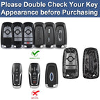 Key Fob Cover for Lincoln Navigator Real Carbon Fiber Key Case Shell for Ford F150 & Raptor Bronco with Keychain 2020-2023 2024 CM World