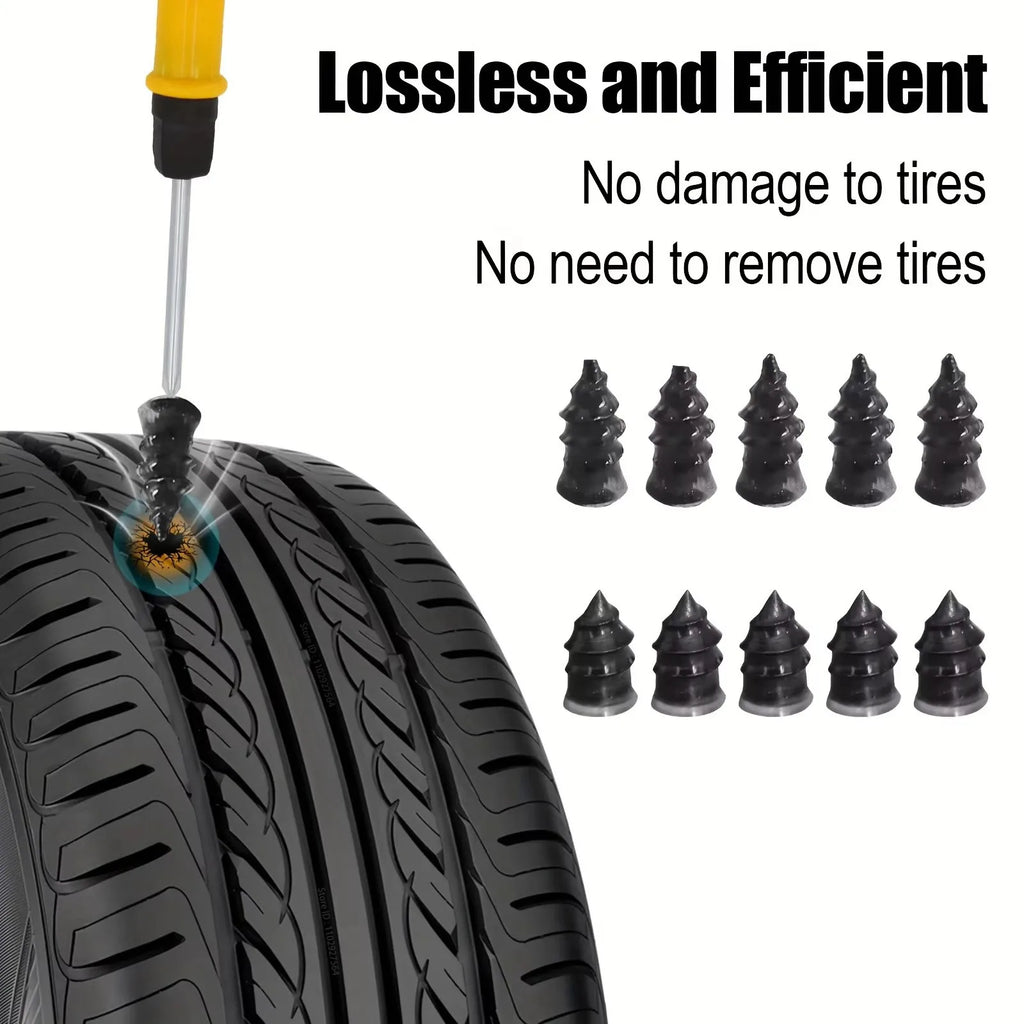 ZFOUEK Car Tire Repair Kit Puncture Plug Tools Tyre Puncture Emergency for Tire Strips Stirring Glue Repair Tool Kit CM World