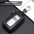 Leather Car Key Bag Unisex Key Protector KeyChain Multifunction Organizer Housekeeper Car Key Case Auto Remote Key Fob Pouch