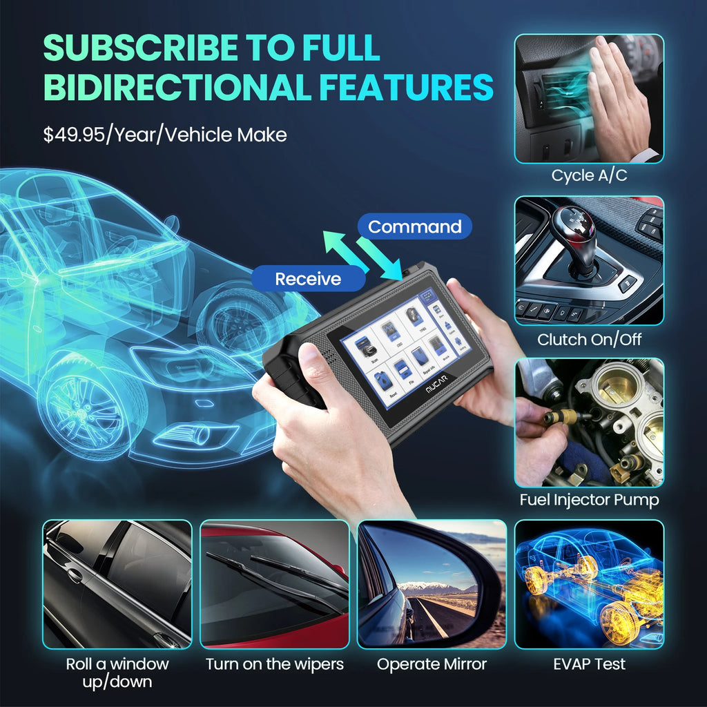 MUCAR VO6 Car Diagnostic Tools Full System OBD2 Scanner 28 Resets Lifetime Free Bidirectional Control ECU Coding Auto Scan Tools Car Mobile World