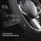 Suitable for Honda's Breathable Holes Leather Steering Wheel Cover Segmented Quick Release Design Non-Slip and Durable Civic Fit 8Th Gen 8 City Accord 9 10 Vezel Freed Breeze 7 Jade Shuttle Xrv Crosstour Insight Stream CM World