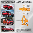 3Ton 12V Electric Scissor Car Jack Kit, Portable Auto Lift with 17.7" Range for SUV/Sedan CM World