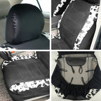 AUTOKING Cow Print Leather Seat Covers Fit For Most Car SUV Truck Van Universal Car Seat Covers Car Accessories Interior CM World