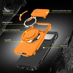 Luxury Heavy Duty Rugged Armor Magnetic Bracket Case For iPhone 17Air 16 15 14 17 Pro Max Plus Slide Camera Protection PC Cover Car Mobile World
