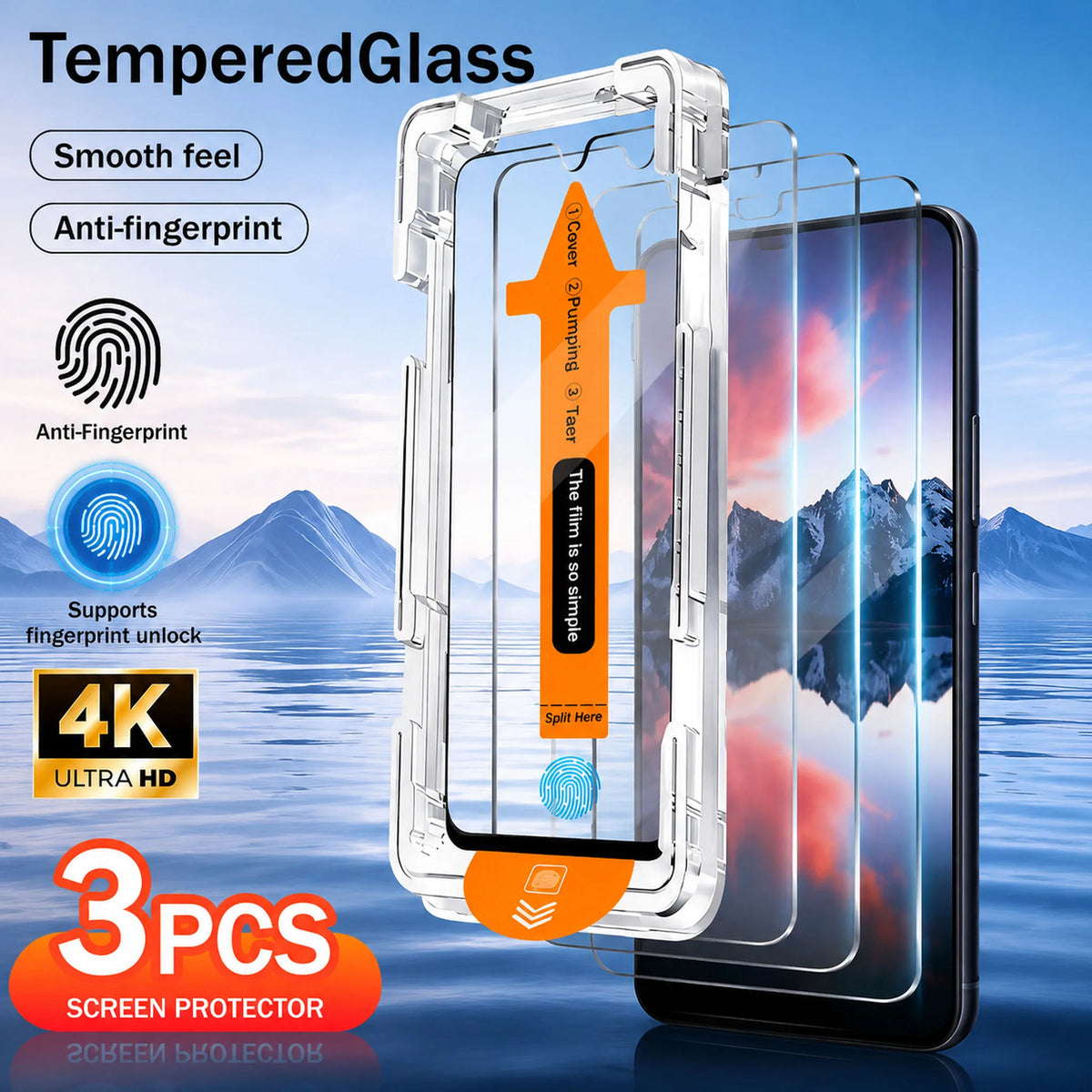3-1Pcs Supports Fingerprint Unlock, For Samsung Galaxy S26 Ultra S25 S24 S23 S22 S21 Plus 5G Screen Protector Tempered Glass