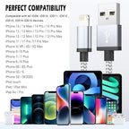 Fast Charging USB Charger Cable For iPhone 14 13 12 11 Xs Max Xr X 8 7 6 Plus  iPad Origin Mobile Phone Long Data Cord 1m 2m 3m