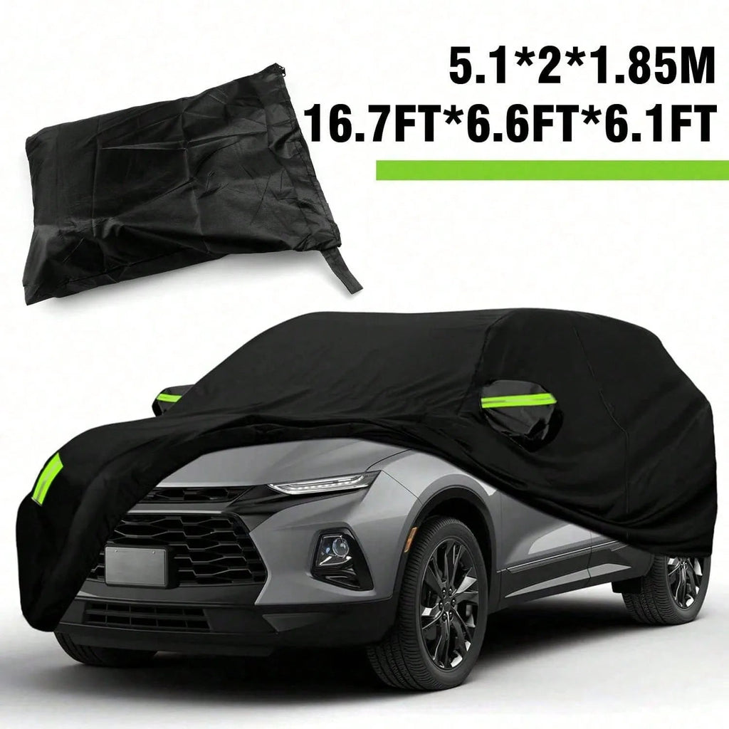 SUV Car Cover All-Weather Shield | Snow/Sun/UV/Dust Proof With Reflective Strips & Wind Straps,Heavy Duty Outdoor Protection Car Mobile World