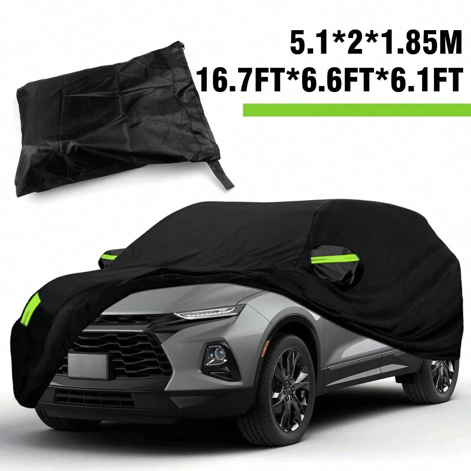 SUV Car Cover All-Weather Shield | Snow/Sun/UV/Dust Proof With Reflective Strips & Wind Straps,Heavy Duty Outdoor Protection Car Mobile World