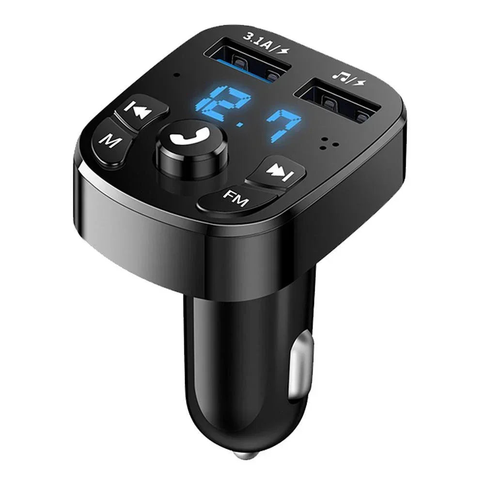 Bluetooth Compatible 5.0 Fm Transmitter Usb Flash Drive Plug Car Kit Car Mp3 Player Dual Usb Fast Charger Fm Bluetooth Receiver