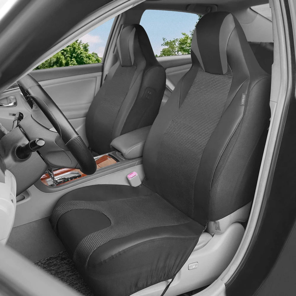 AUTOKING High Back Car Seat Covers Leather Seat Covers Universal Size Fit For Most Car SUV Truck Vans Accessories Interior CM World