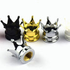 4Pcs Car Universal Crown Valve Caps Dustproof Waterproof Wheel Valve Cover Air Car Motorcycle Tyre Rim Cap Car Trim Valve Cap