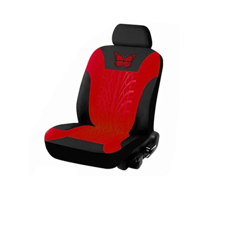 Car Seat Cover Full Set, Universal Butterfly Pattern Embroidery Auto Seat Cover Set CM World