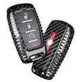 for Ram 1500 Limited Key Fob Cover With Keychain Carbon Fiber Key Case for Ram 2500 Power Wagon 3500 Smart Key Accessories 2023 CM World