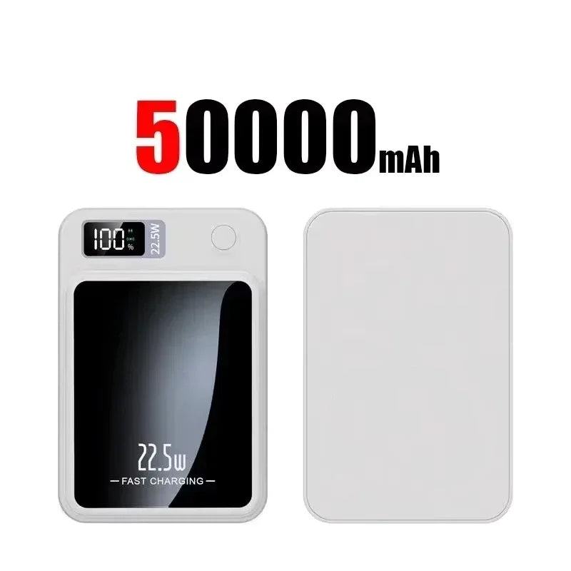 Lenovo Magnetic Wireless Power Bank 500000mAh PD22.5W Large Capacity Fast Charging External Battery For iPhone Huawei Samsung Car Mobile World