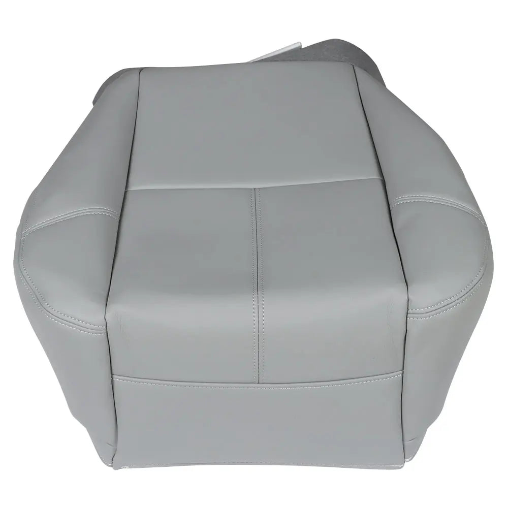 Leather Seat Driver Bottom Cover Bucket Seat Replacement for Silverado 2007-2014 Grey