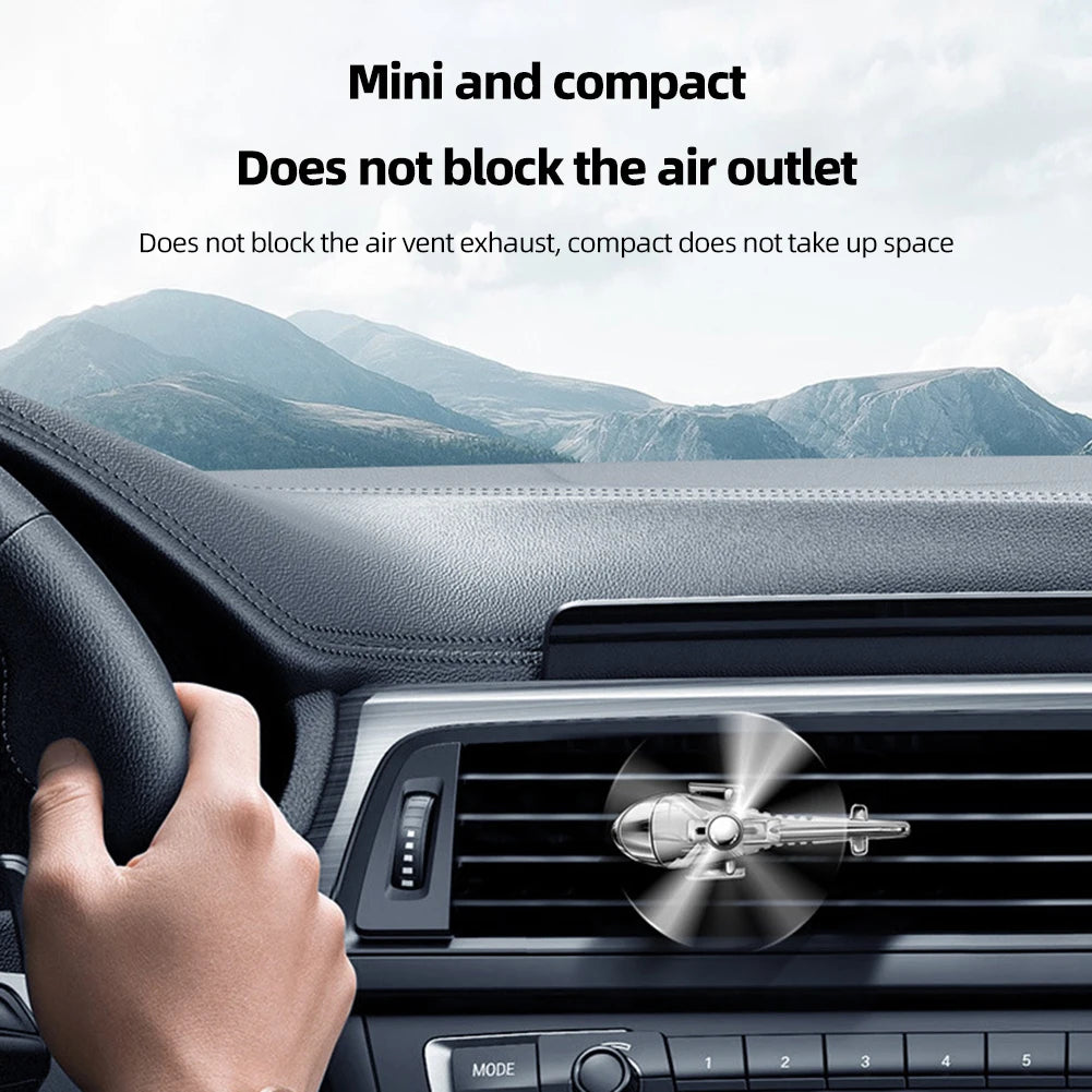 Car Air Freshener Mini Helicopter Rotating Aromatherapy Purifie Odors Car Perfume Essential Oil Diffuser Car Interior Ornaments