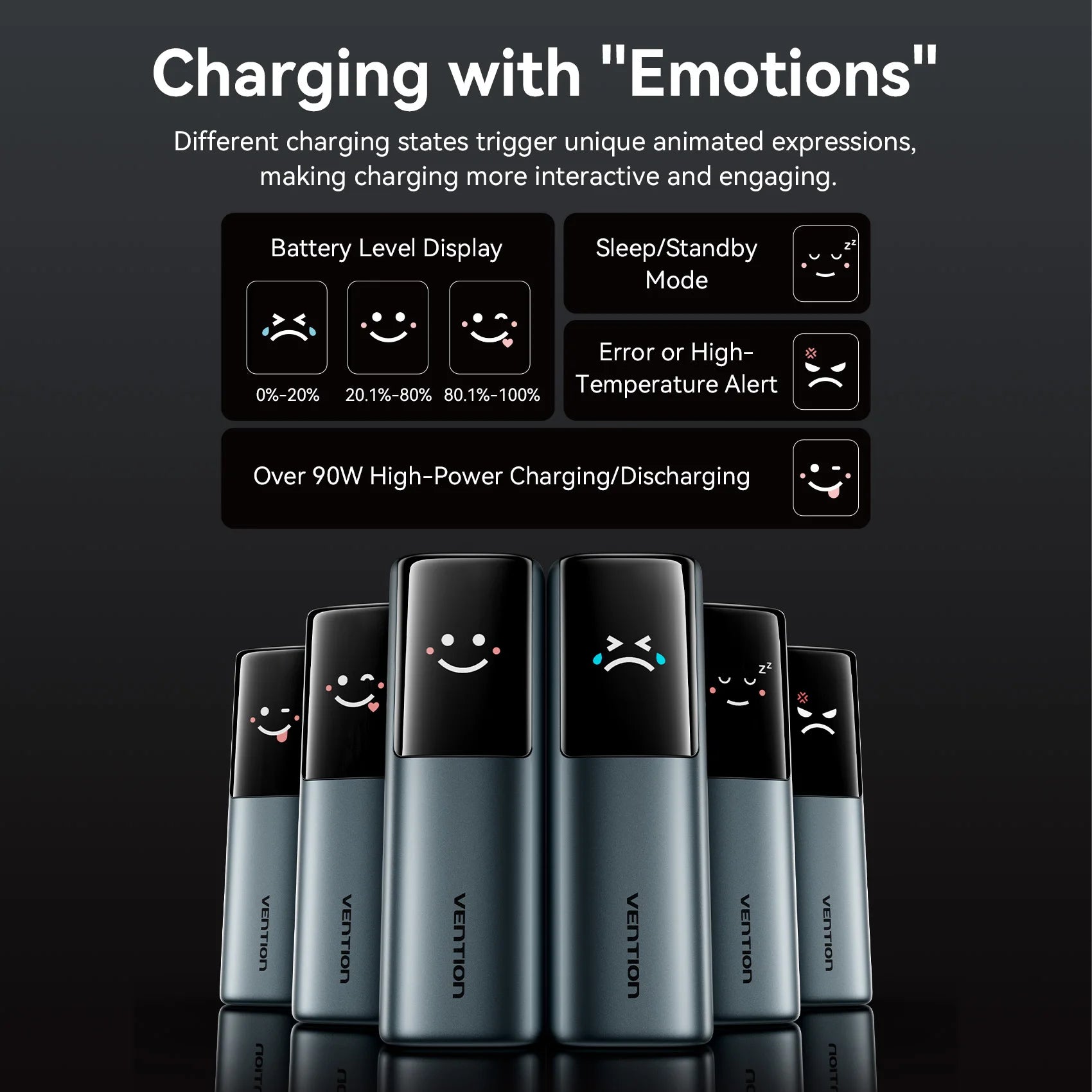 Vention 20000mAh 165w Power Bank PD Fast Charge Portable Powerbank for Laptop MacBook iPhone Xiaomi USB External Battery Charger Car Mobile World