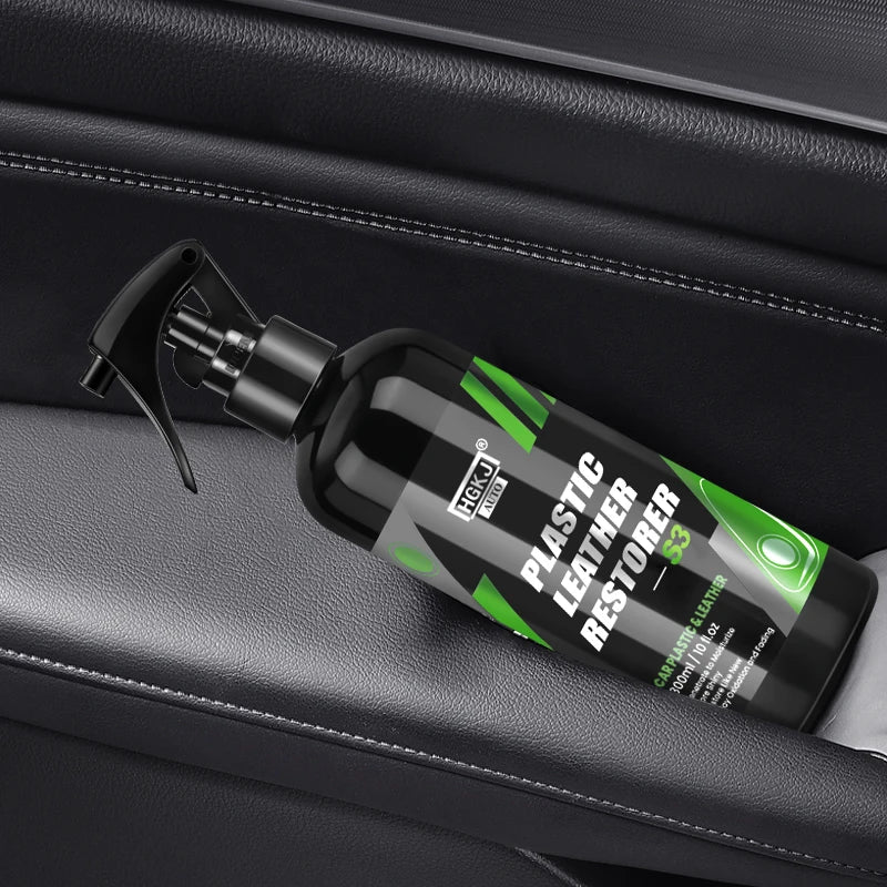 S3 Car Plastic Leather Restorer Spray Polish Cleaner Coating Agent  Back To Black More Gloss Car Cleaning Products CM World