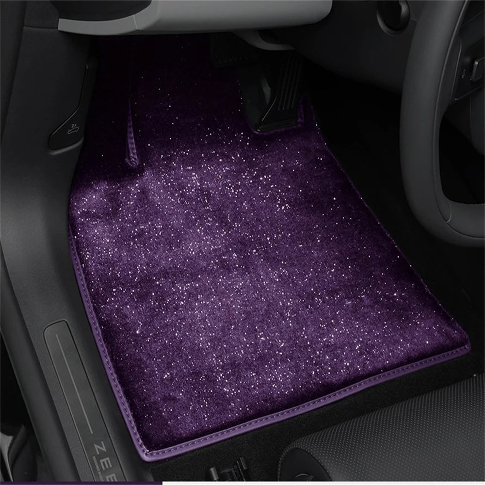 4PCS Starry Sky Blanket Custom Car Floor Mats For BMW 3er F30 G20 2013-2025 3GT Gran Turismo F34 Auto Accessorie Floor Liners Car Mobile World