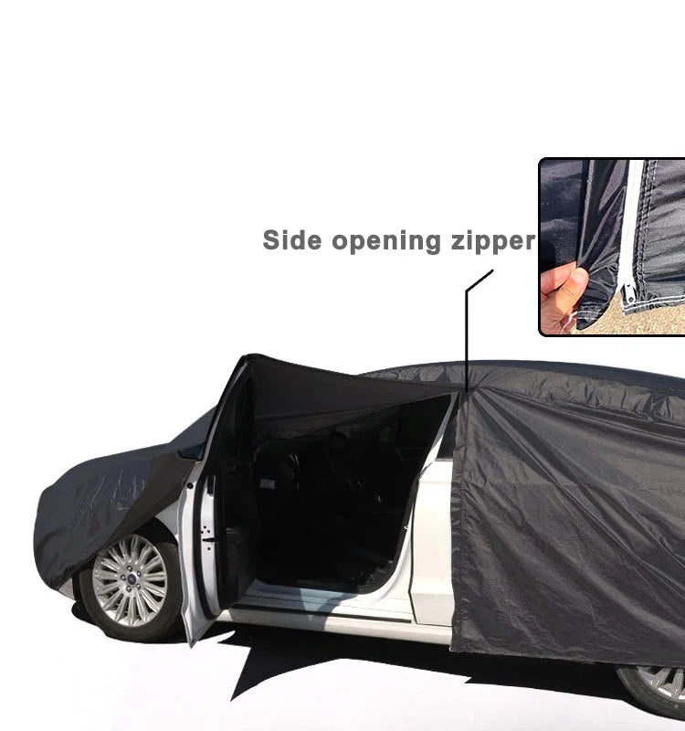 Outdoor Full Vehicle Cover For Renault Captur - Side Zipper Design, Waterproof Dustproof Sun Protection Car Cover Car Mobile World