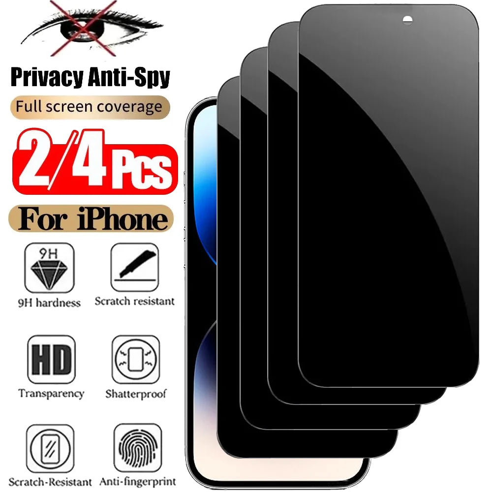 Privacy Screen Protector For iPhone 17 Pro Max Anti-Spy Glass For iPhone 16 15 14 13 12 11 Pro Max Privacy Film iPhone 17 Pro Car Mobile World