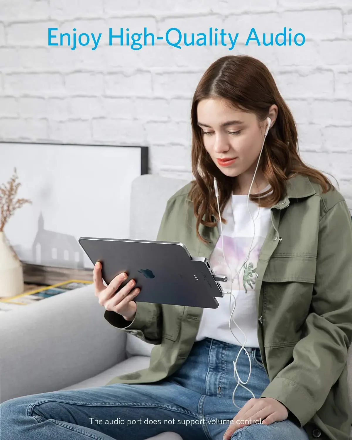 Anker USB C Hub for iPad Pro, PowerExpand Direct 6-in-1 Adapter, with 60W Power Delivery, 4K HDMI, Audio, USB 3.0, SD and microS