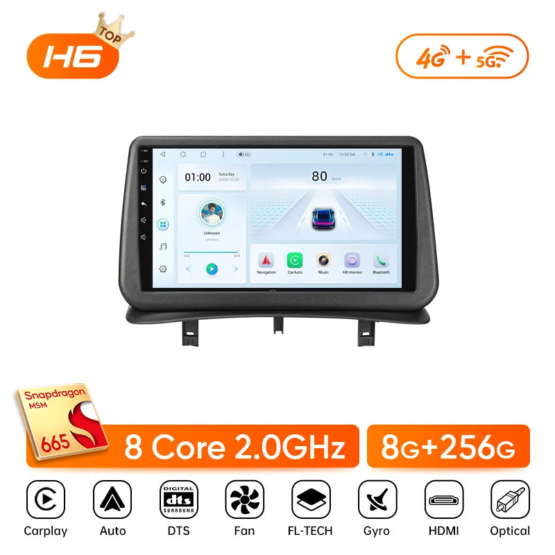 Ainavi Car Radio for Renault Clio 3 2005-2014 Wireless CarPlay Android Auto 4G Multimedia Player Navigation GPS 2din Autoradio CM World