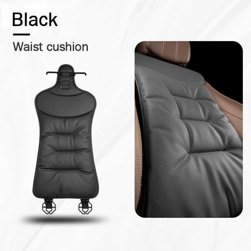 Universal Car Seat Cover Leather Cars Seat Waist Cushion Covers Four Season Auto Interior Seats  Protection Pad Car Accessorie CM World