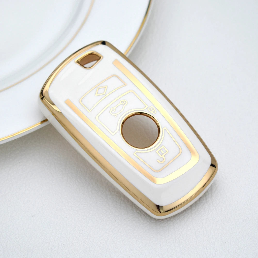 TPU Remote Car Key Case Cover Holder for BMW 1 3 5 7 Series X1 X3 X4 X5 X6 F10 F20 F30 F34 F25 F31 M3 M4 E34 Keychain