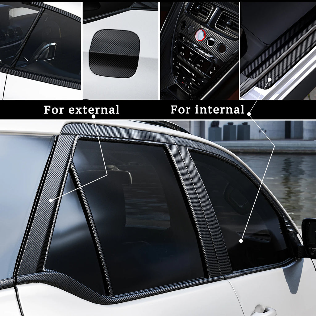 Carbon Fiber Car Body Vinyl Wrap Matte Accessories Glossy Black Sticker 3D 4D 5D 6D Auto Foil Cover Motorcycle Decoration Film Car Mobile World